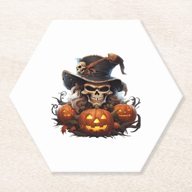 Happy Halloween Day - Funny Halloween Classic T-Sh Paper Coaster (Front)