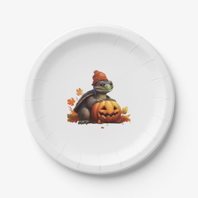 Happy Halloween Day - Funny Halloween Classic T-Sh Paper Plate (Front)
