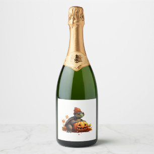 Happy Halloween Day - Funny Halloween Classic T-Sh Sparkling Wine Label