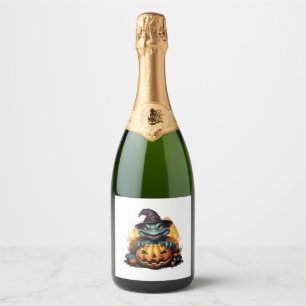 Happy Halloween Day - Funny Halloween Classic T-Sh Sparkling Wine Label