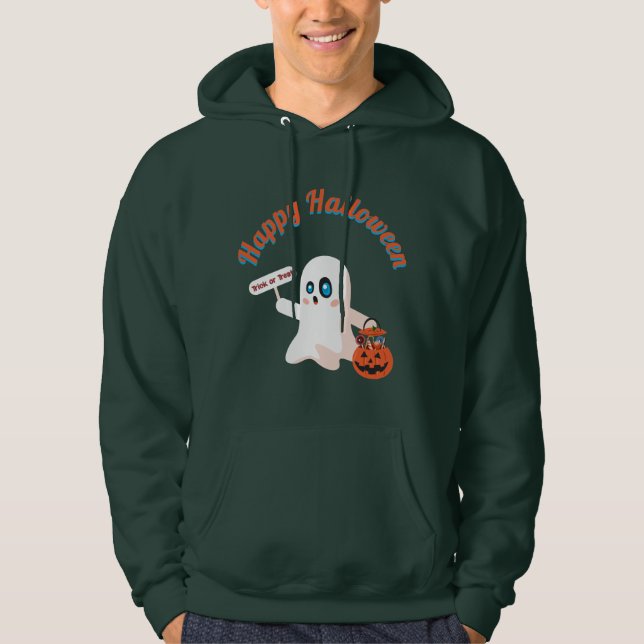 Happy Halloween Deep Forest Hooded Sweatshirt (Front)