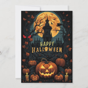happy halloween design invitation