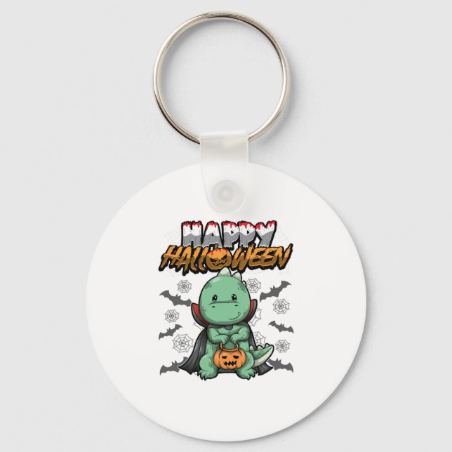 Happy Halloween Disguised Dragon Keychain (Front)
