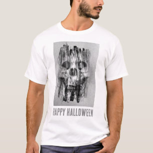 Happy Halloween. Distressed skull T-Shirt