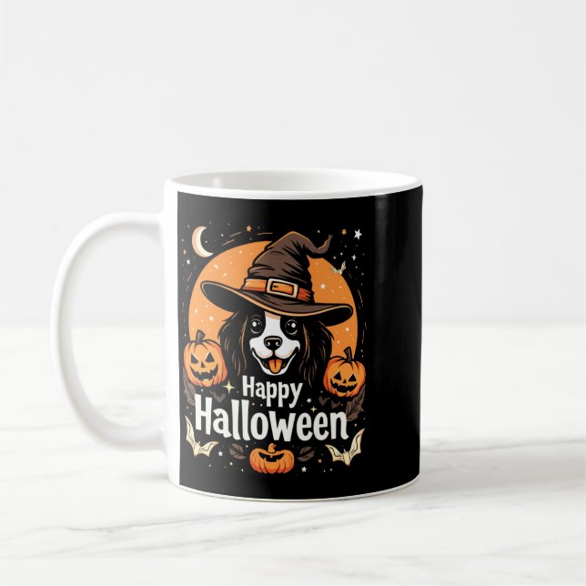 Happy Halloween Dog Long Sleeve Coffee Mug (Left)