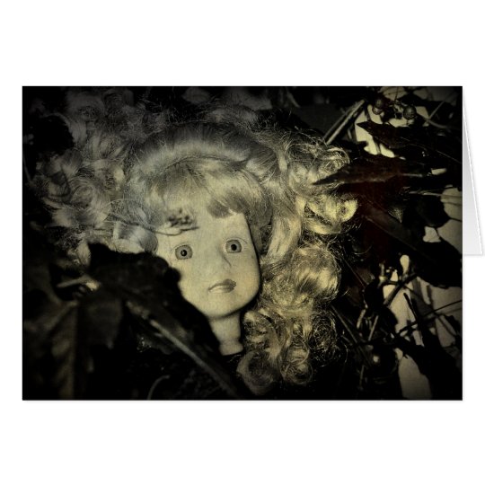 Happy Halloween Doll Head Card