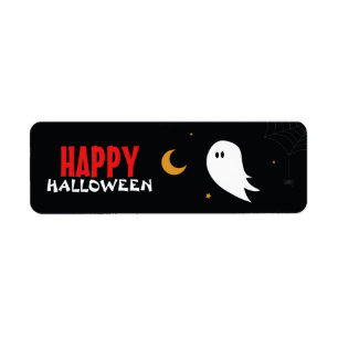 Happy halloween drôle de dessin animé ville fantôm