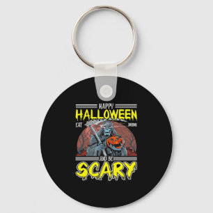 Happy Halloween Eat Drink And Be Scary Cool  Keychain