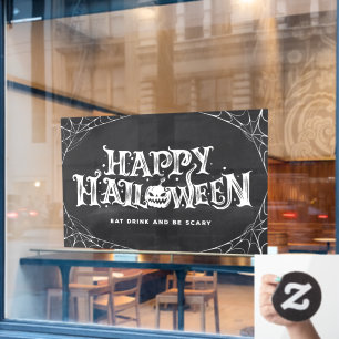 Happy Halloween Eat Drink and Be Scary  Window Cling