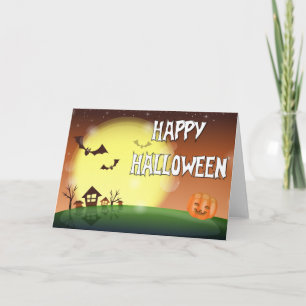 Happy Halloween Evening Sky Card