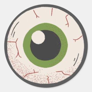 Happy Halloween Eye  Classic Round Sticker