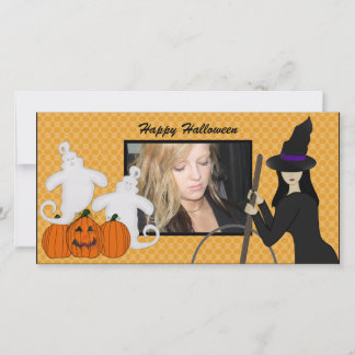 Happy Halloween fantôme et Cartes photos de sorciè