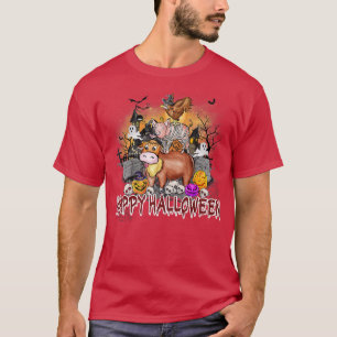 Happy Halloween Farm Animals Haunted House JackOLa T-Shirt