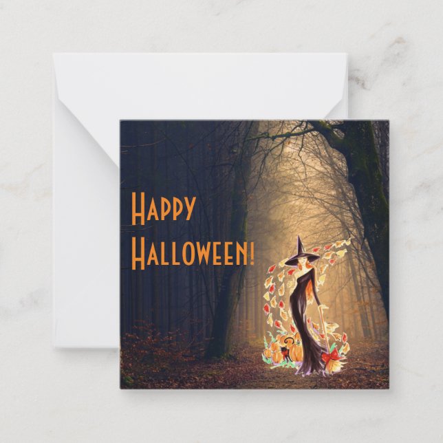 Happy Halloween Flat Note Card (Front)