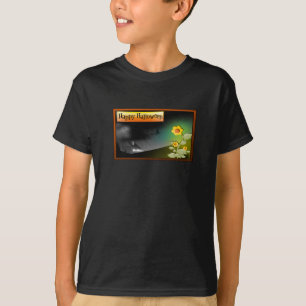 Happy Halloween & Flowers - T-Shirt