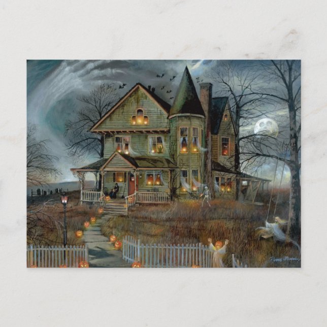 Happy Halloween Folded Holiday Card (Front)