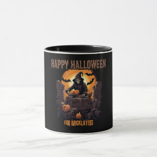 Happy Halloween for bricklayers, pumpkins Mug