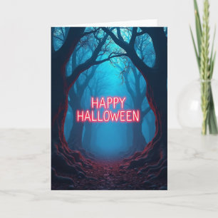 Happy Halloween Forest Path Card