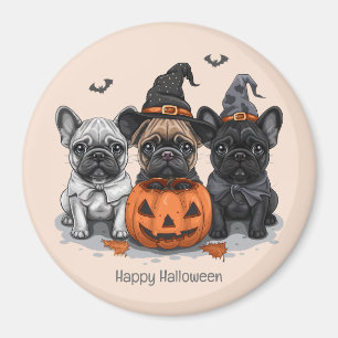 Happy Halloween French Bulldogs Magnet