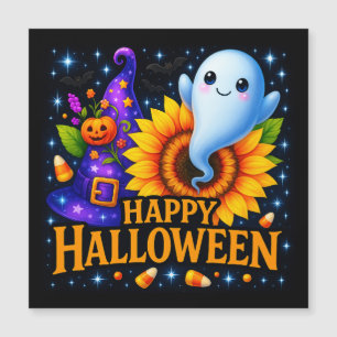 Happy Halloween Friendly Ghost Magnetic Card