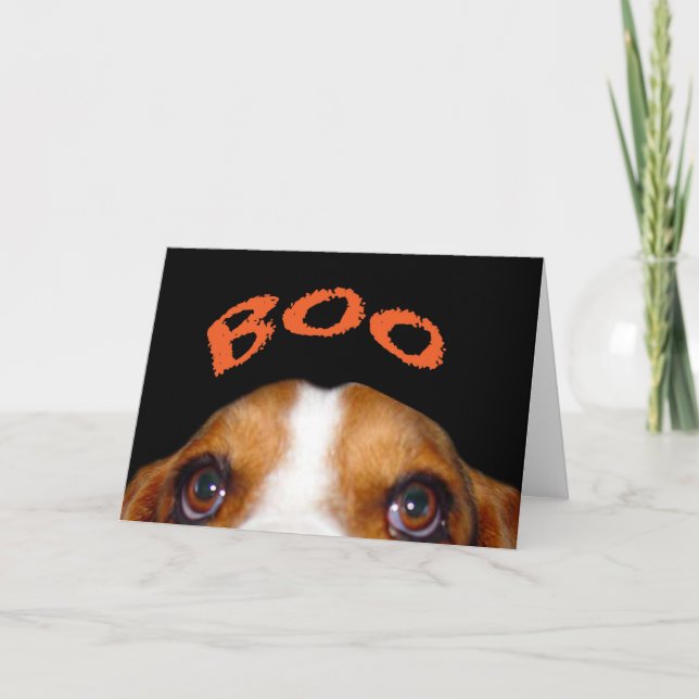 Happy Halloween from Holmes the Basset Hound Card (Front)