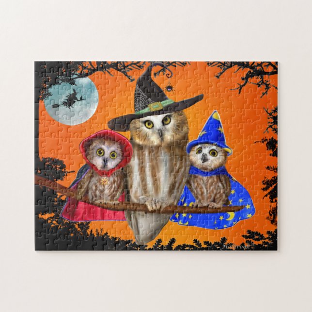 HAPPY HALLOWEEN FROM OWL OF US! JIGSAW PUZZLE (Horizontal)
