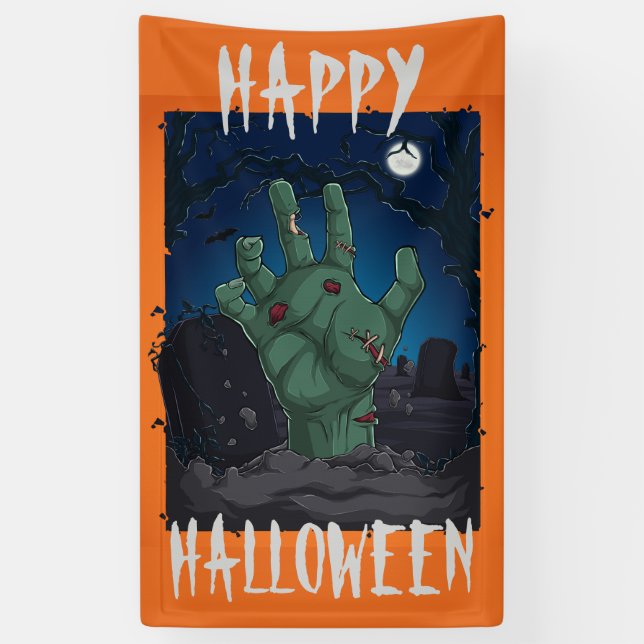 Happy Halloween From the Grave Banner (Vertical)