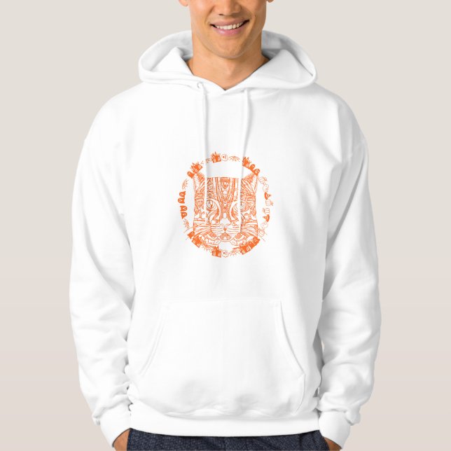 Happy Halloween from the Orange Cat Hoodie (Front)