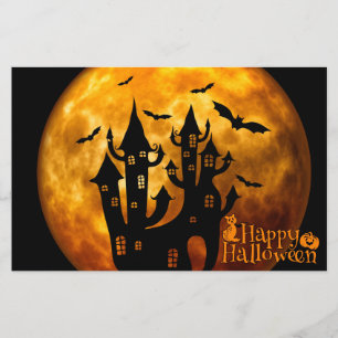 Happy Halloween (Full Moon) Stationery