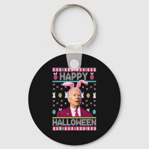 Happy Halloween Fun Bunny Joe Biden Confused Easte Keychain