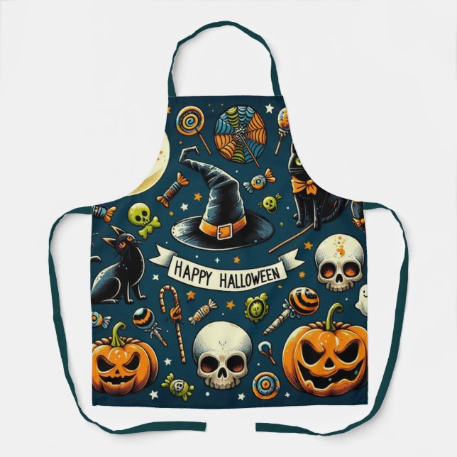 Happy Halloween Fun & Spooky Apron (Front)