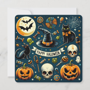 Happy Halloween Fun & Spooky Invitation Card