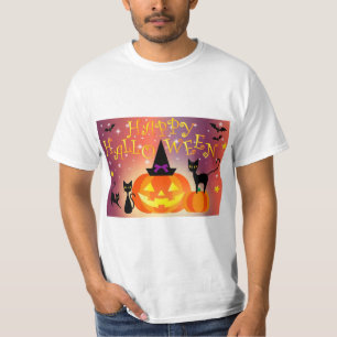 Happy Halloween Funny Bright Pumpkins Party T-Shirt