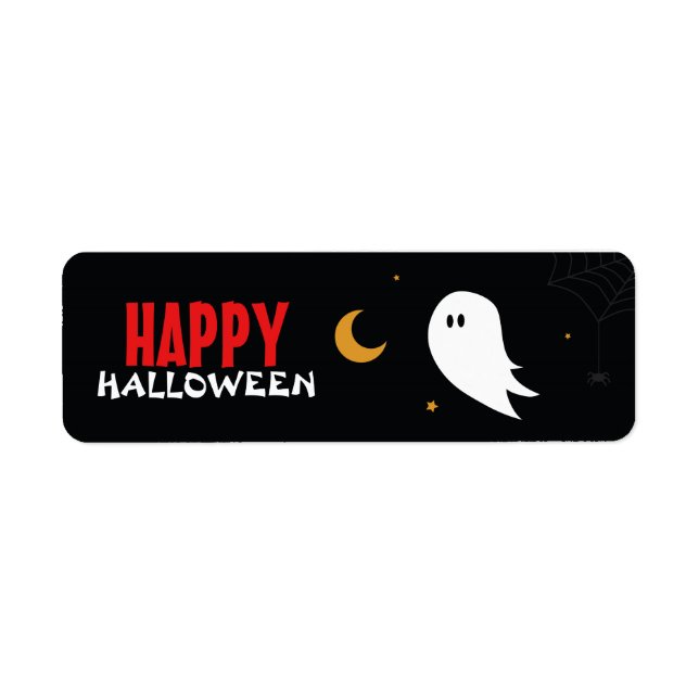 Happy halloween funny cartoon ghost town  (Front)