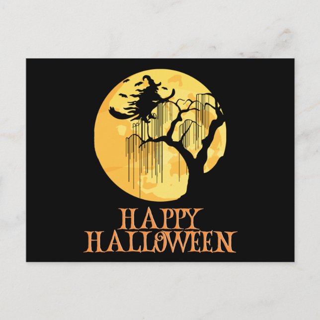 Happy Halloween Funny Creepy Character Postcard (Front)