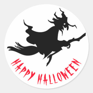 Happy Halloween funny customizable Classic Round Sticker