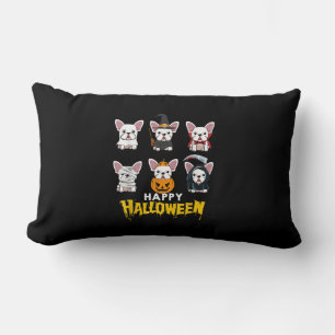 Happy Halloween Funny Dogs Costume Cute Bulldog Lumbar Pillow