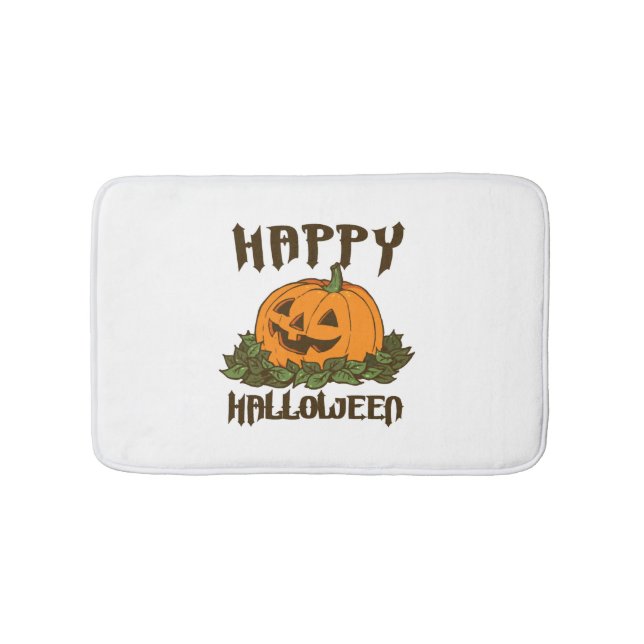 Happy Halloween Funny Halloween Costume Bath Mat (Front)