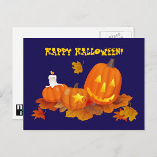 Happy Halloween! Funny Jack O'Lanterns Postcard