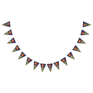 Happy Halloween funny Pumpkin Bunting Flags