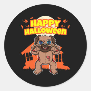 Happy Halloween Funny Scary Hallow's Eve Party Cos Classic Round Sticker