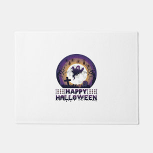 Happy Halloween Ghost Bats Spiders_1 Doormat