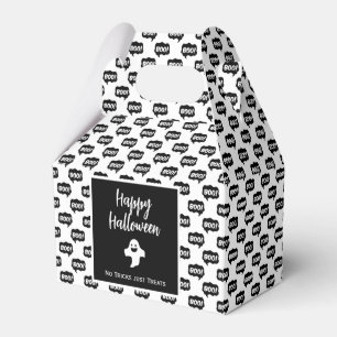 Happy Halloween ghost boo no tricks just treats Favor Box