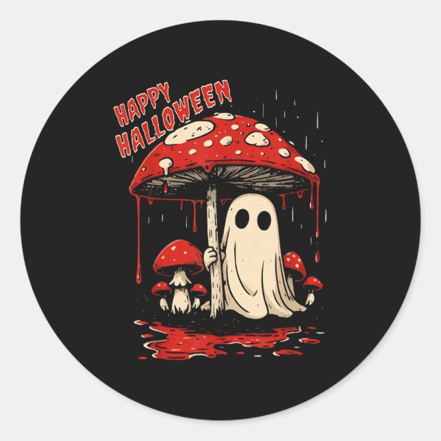 Happy Halloween Ghost  Classic Round Sticker (Front)
