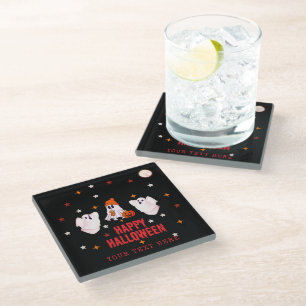 Happy Halloween Ghost Coaster – Cute Custom Spooky