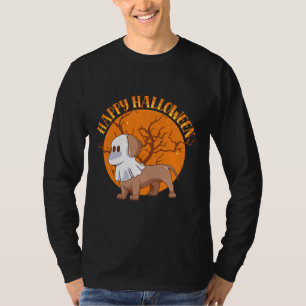 Happy Halloween Ghost Dachshund Lover T-Shirt
