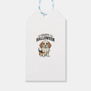 Happy Halloween Ghost Dog Vintage Engraving Shirt_ Gift Tags