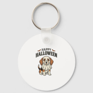 Happy Halloween Ghost Dog Vintage Engraving Shirt_ Keychain