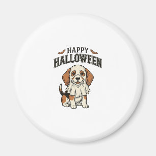 Happy Halloween Ghost Dog Vintage Engraving Shirt_ Magnet