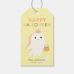 Happy Halloween Ghost Favour Gift Tags